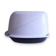 Maison de toilette blanche design pour chat