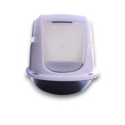 Maison de toilette blanche design pour chat