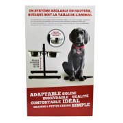 Support réglable en hauteur avec 2 gamelles