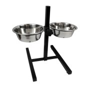 Support réglable en hauteur avec 2 gamelles