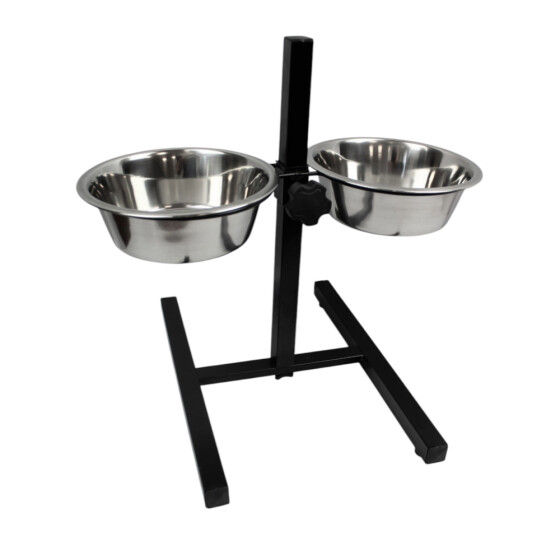 Support réglable en hauteur avec 2 gamelles Mon Ami Luki