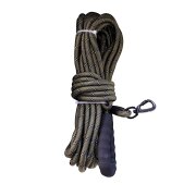 Longe réfléchissante kaki en nylon pour chien