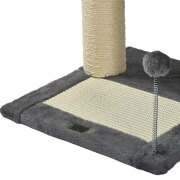 Arbre à chat compact avec plateforme, griffoirs et brosse intégrée