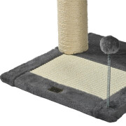 Arbre à chat compact avec plateforme, griffoirs et brosse intégrée