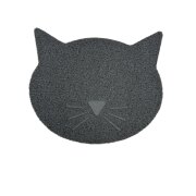 Tapis de toilette pour chat forme tête de chat