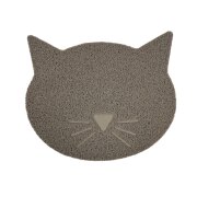 Tapis de toilette pour chat forme tête de chat