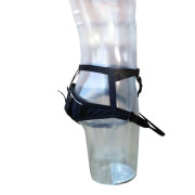 Ceinture baudrier aircross noire pour canicross, skijoring, canirando