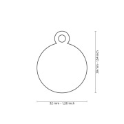 Médaille Basic ronde en laiton chromé