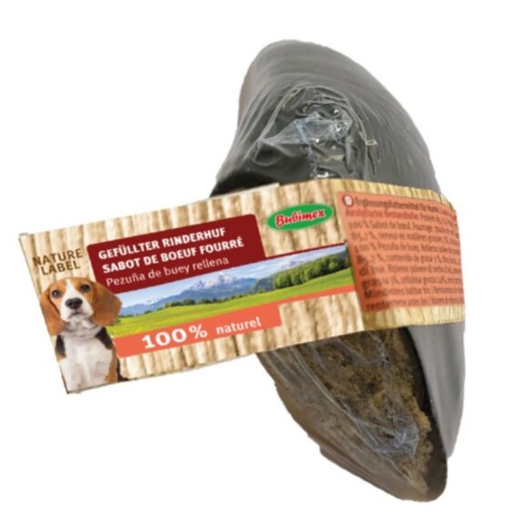 Sabot de bœuf fourré pour chien Bubimex