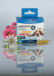 Ampoules anti-stress pour chien 18 x 1 ml apaisantes Francodex