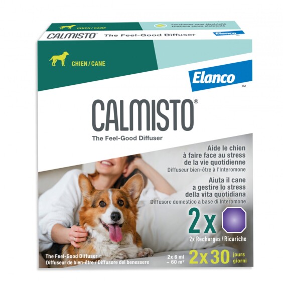 Recharge diffuseur anti-stress à l'intéromone pour chien 2 x 6 ml