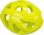 Balle perforée ovale en TPE pour chien 11 cm lime