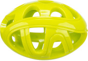 Balle perforée ovale en TPE pour chien 11 cm lime