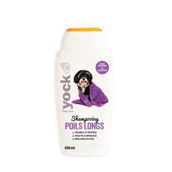 Yock Shampooing Poils Longs Chien 250 ml – Démêlant & Brillance