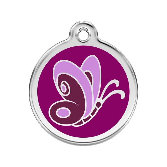 Médaille motif papillon violette