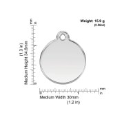 Médaille Red Dingo Motif Papillon rose clair