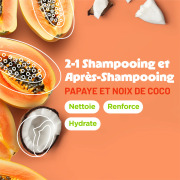 Tropiclean shampoing et après-shampoing 2 en 1 papaye 355 ml