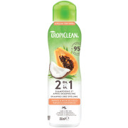 Tropiclean shampoing et après-shampoing 2 en 1 papaye 355 ml