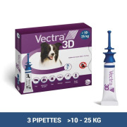 Vectra 3D Chien - Pipettes antiparasitaires contre puces