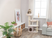 Trixie Livia - Arbre à chat avec niche, hamac et couchage haut