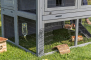Clapier extérieur pour petits animaux avec cour intégrée