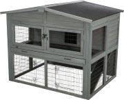 Clapier extérieur pour petits animaux avec cour intégrée