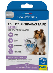 Collier antiparasitaire à l'icaridine pour chien noir Francodex