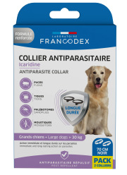 Collier antiparasitaire à l'icaridine pour chien noir Francodex