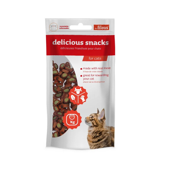 Bouchées au boeuf, poulet et épinards pour chat