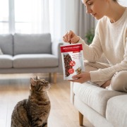 Bouchées au boeuf, poulet et épinards pour chat