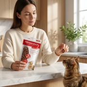 Bouchées au boeuf, poulet et citrouille pour chat