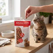 Bouchées au boeuf, poulet et citrouille pour chat