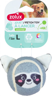 Balle de tennis sonore Raton laveur pour chien