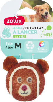 Balle de tennis sonore Ourson pour chien