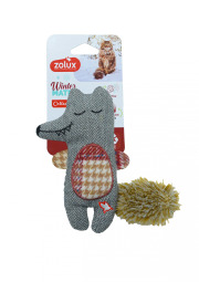 Jouet peluche Winter Loup avec herbe à chat pour chat - Zolux