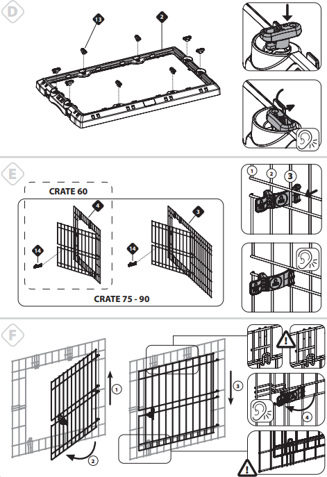 Mode d'emploi Cage d'intérieur pliable pour chien