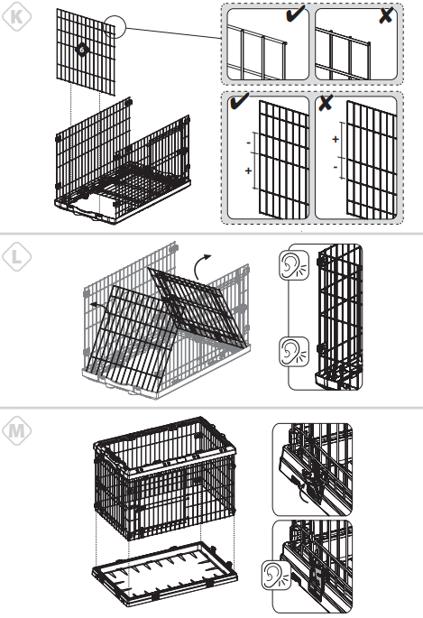 Mode d'emploi Cage d'intérieur pliable pour chien