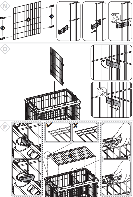 Mode d'emploi Cage d'intérieur pliable pour chien