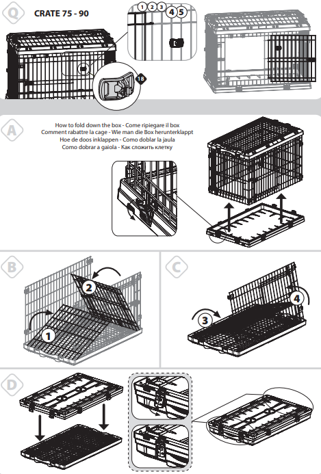 Mode d'emploi Cage d'intérieur pliable pour chien