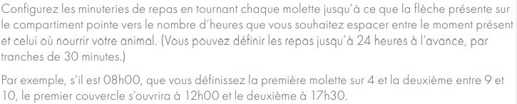 Mode d'emploi Distributeur automatique 2 repas pour chat PetSafe