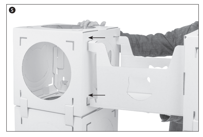 Mode d'emploi Meuble pour chat en carton avec tunnel