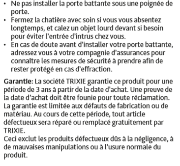 Mode d'emploi Chatière silencieuse à 2 positions 20x22 cm