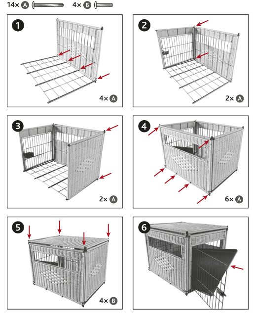 Mode d'emploi Cage pour chien d'intérieur 60 x 77 cm