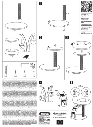 Mode d'emploi Arbre à chat en bois design 2/1 55 cm