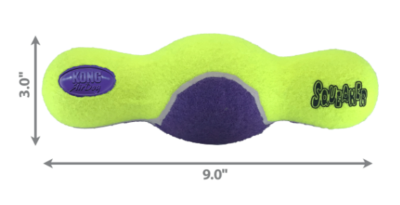 Guide des tailles KONG Jouet AirDog Squeaker Roller M/L