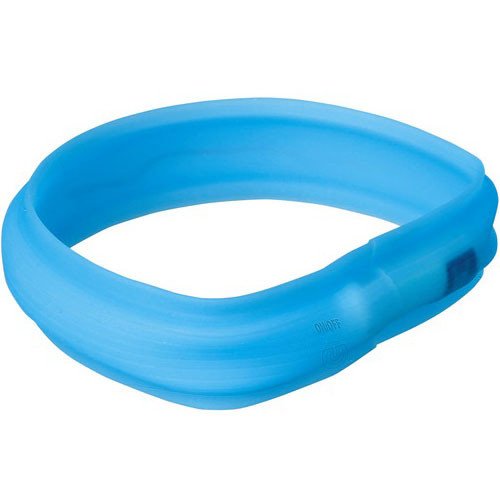 Collier USB lumineux bleu poils longs