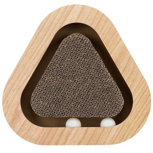 Plaque griffoir avec carton et balles pour chat