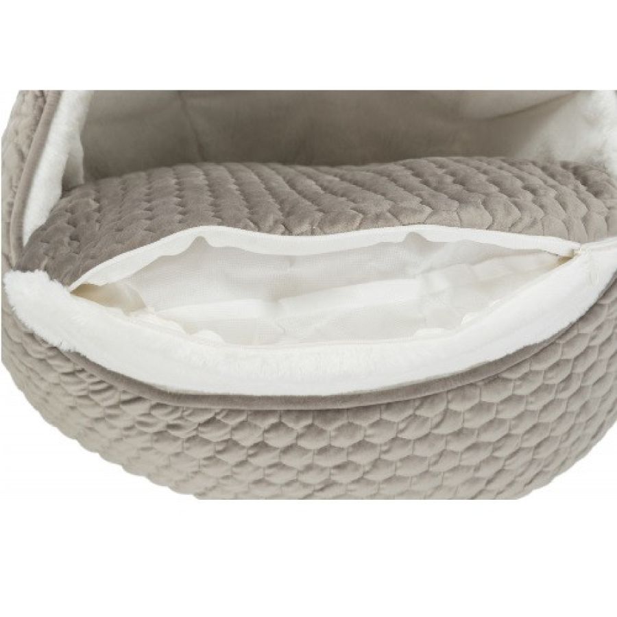 Abri douillet Livia taupe pour chien