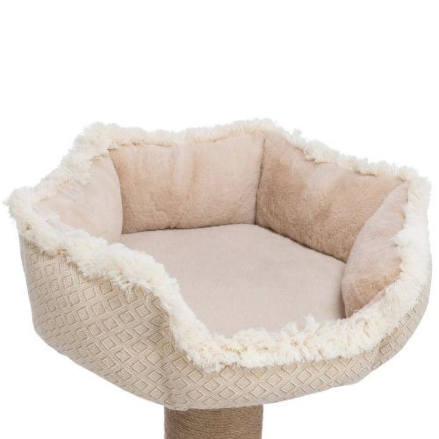 Arbre à chat original avec panier Boho