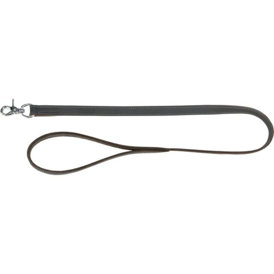 Collier Rustic en cuir gras GRIS pour Chien